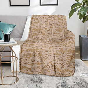 Desert Digital Camo Pattern Print Blanket