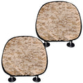 Desert Digital Camo Pattern Print Car Headrest Covers