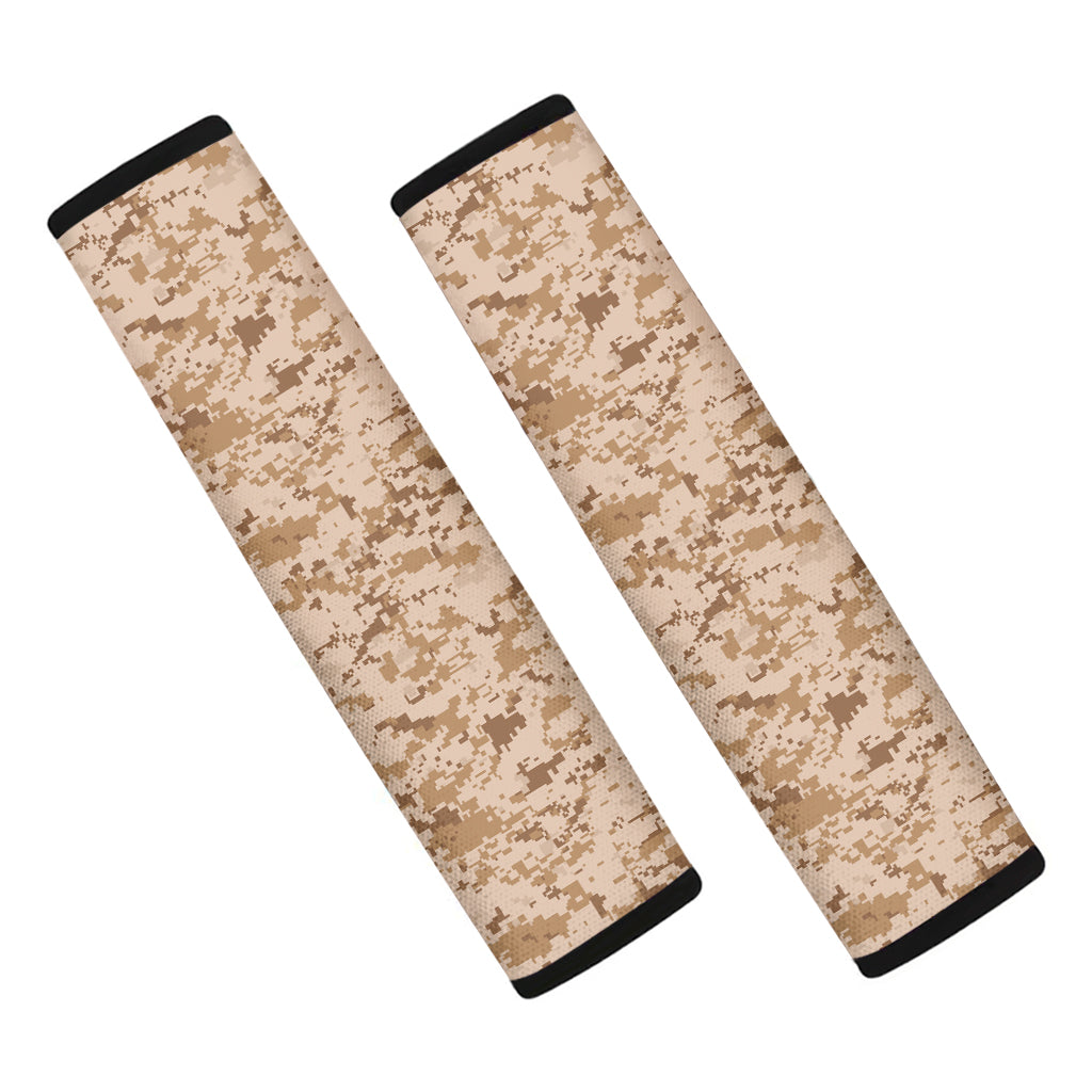 Desert Digital Camo Pattern Print Car Seat Belt Covers