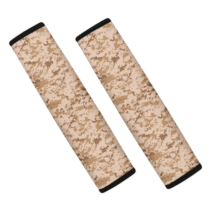Desert Digital Camo Pattern Print Car Seat Belt Covers