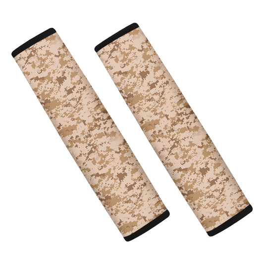 Desert Digital Camo Pattern Print Car Seat Belt Covers