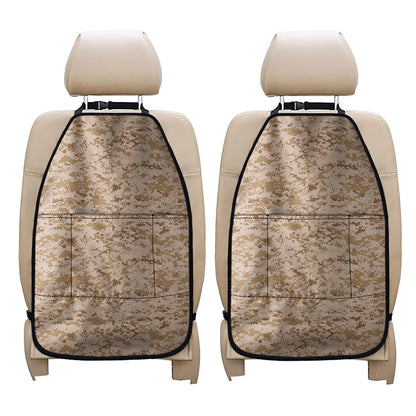 Desert Digital Camo Pattern Print Car Seat Organizers