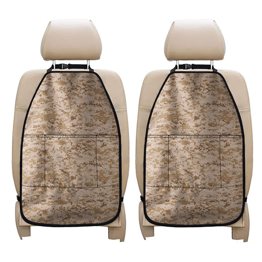 Desert Digital Camo Pattern Print Car Seat Organizers