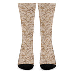 Desert Digital Camo Pattern Print Crew Socks