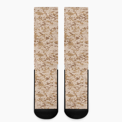 Desert Digital Camo Pattern Print Crew Socks