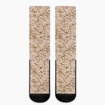 Desert Digital Camo Pattern Print Crew Socks