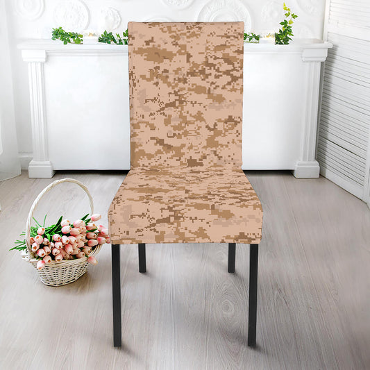 Desert Digital Camo Pattern Print Dining Chair Slipcover