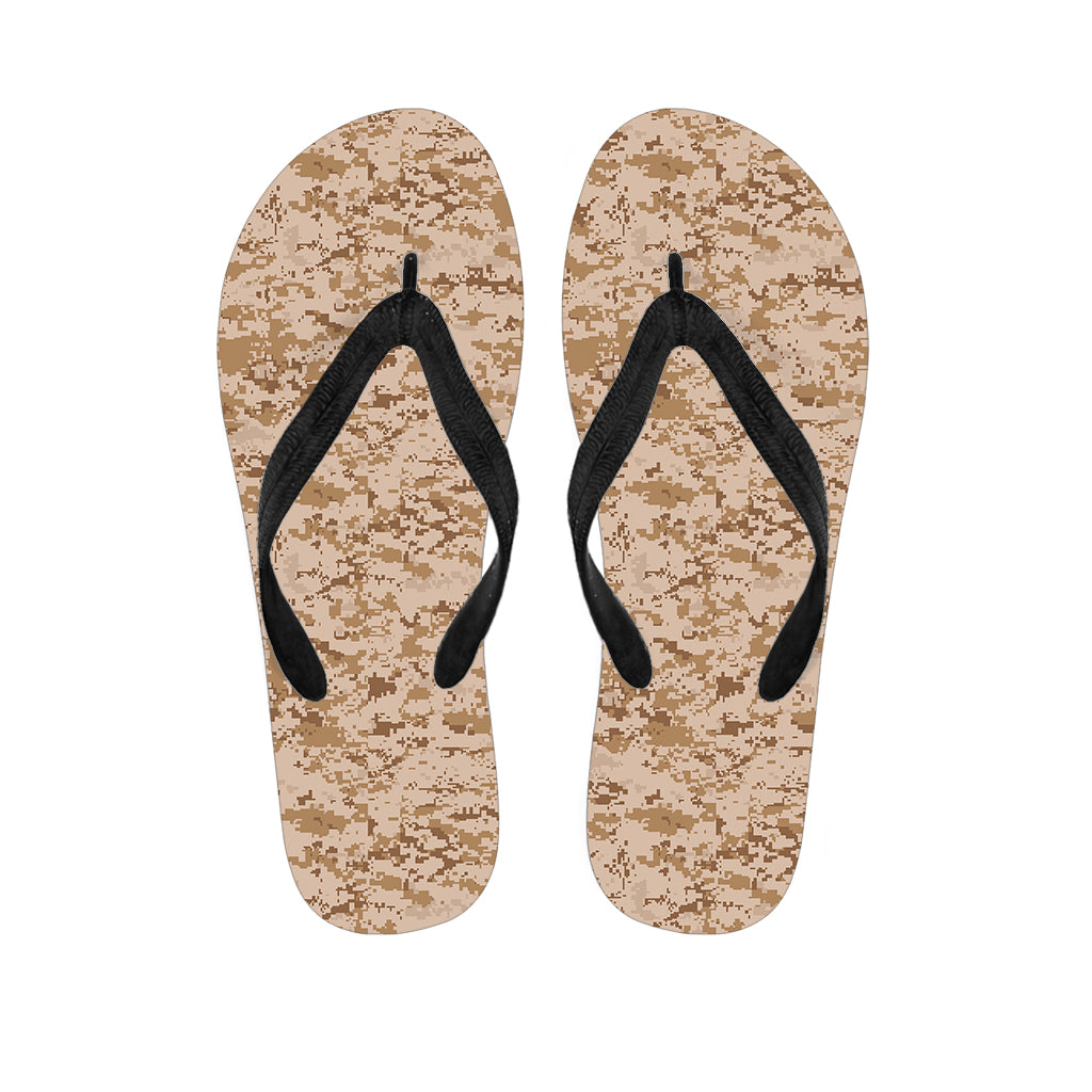 Desert Digital Camo Pattern Print Flip Flops
