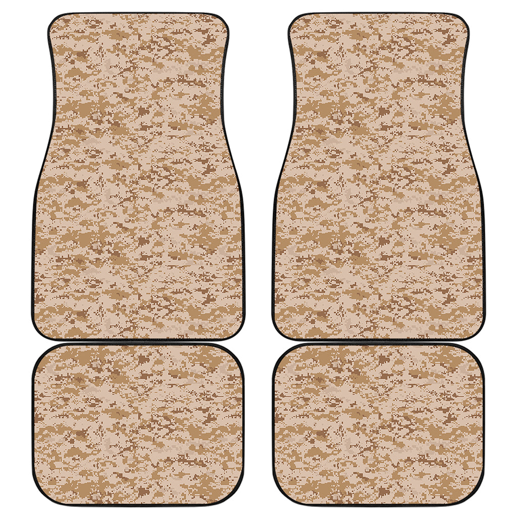 Desert Digital Camo Pattern Print Front and Back Car Floor Mats