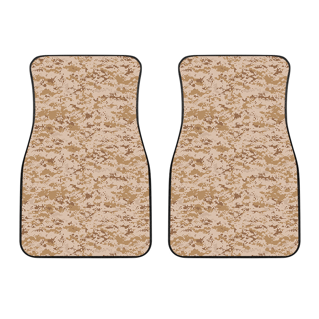 Desert Digital Camo Pattern Print Front Car Floor Mats