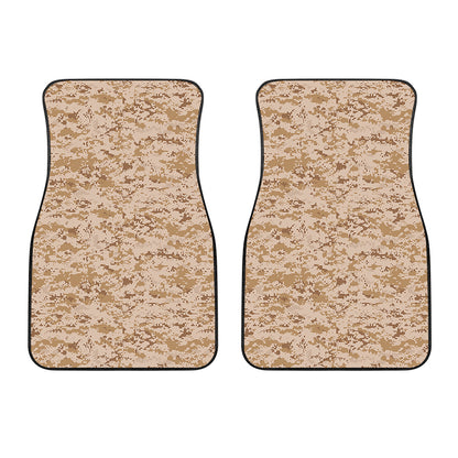 Desert Digital Camo Pattern Print Front Car Floor Mats