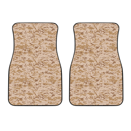 Desert Digital Camo Pattern Print Front Car Floor Mats