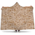 Desert Digital Camo Pattern Print Hooded Blanket