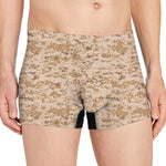 Desert Digital Camo Pattern Print Men's Boxer Briefs