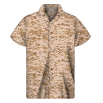 Desert Digital Camo Pattern Print Men's Short Sleeve Shirt