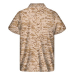 Desert Digital Camo Pattern Print Men's Short Sleeve Shirt