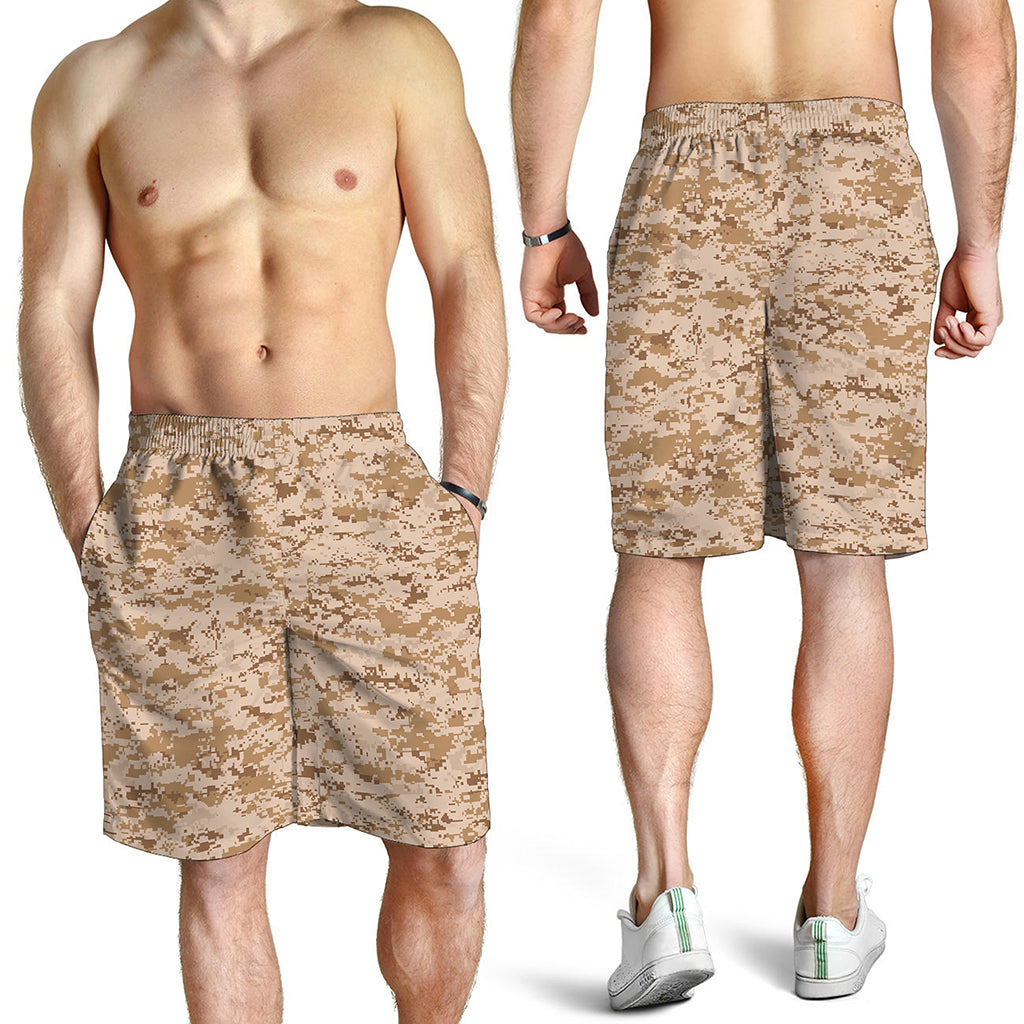 Desert Digital Camo Pattern Print Men's Shorts
