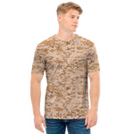 Desert Digital Camo Pattern Print Men's T-Shirt