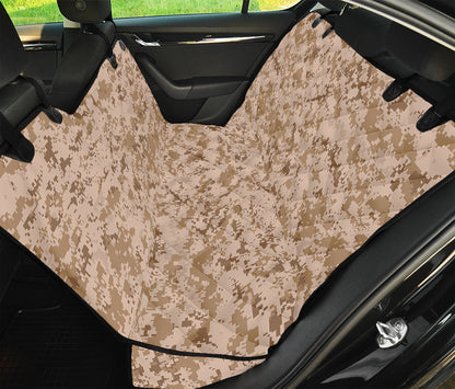 Desert Digital Camo Pattern Print Pet Car Back Seat Cover