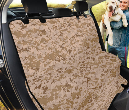 Desert Digital Camo Pattern Print Pet Car Back Seat Cover