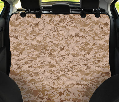 Desert Digital Camo Pattern Print Pet Car Back Seat Cover