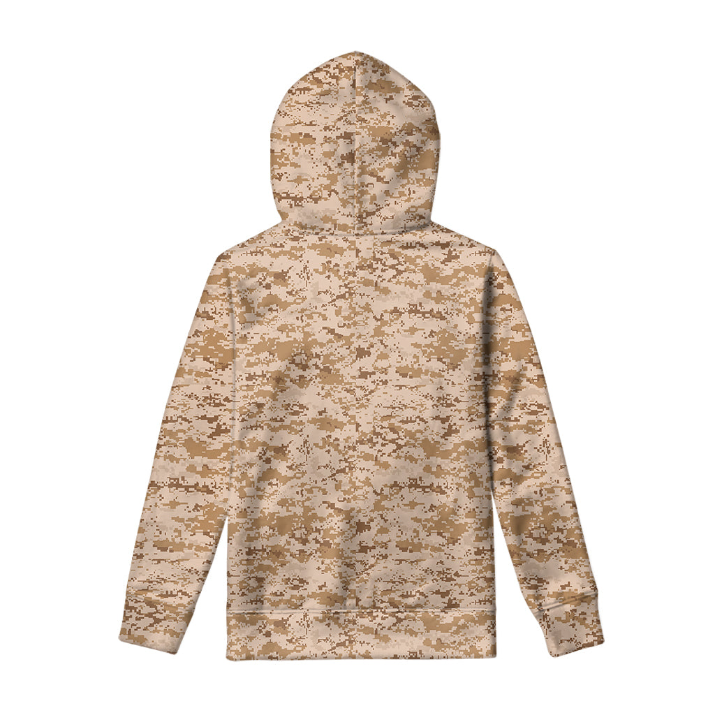 Desert Digital Camo Pattern Print Pullover Hoodie