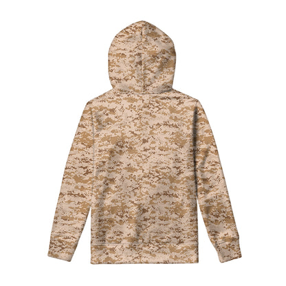 Desert Digital Camo Pattern Print Pullover Hoodie
