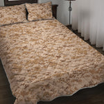 Desert Digital Camo Pattern Print Quilt Bed Set