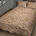 Desert Digital Camo Pattern Print Quilt Bed Set