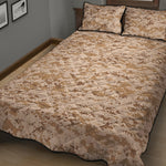 Desert Digital Camo Pattern Print Quilt Bed Set