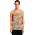 Desert Digital Camo Pattern Print Women's Racerback Tank Top