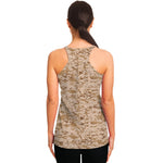 Desert Digital Camo Pattern Print Women's Racerback Tank Top