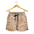 Desert Digital Camo Pattern Print Women's Shorts