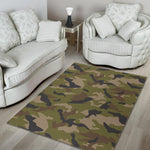 Desert Green Camouflage Print Area Rug GearFrost