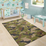 Desert Green Camouflage Print Area Rug GearFrost