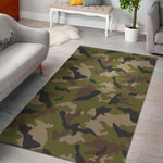 Desert Green Camouflage Print Area Rug GearFrost