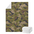 Desert Green Camouflage Print Blanket