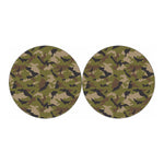Desert Green Camouflage Print Car Coasters