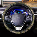 Desert Green Camouflage Print Car Steering Wheel Cover