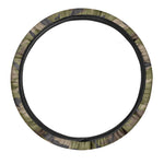Desert Green Camouflage Print Car Steering Wheel Cover