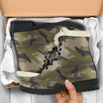 Desert Green Camouflage Print Comfy Boots GearFrost