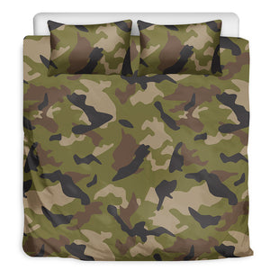 Desert Green Camouflage Print Duvet Cover Bedding Set