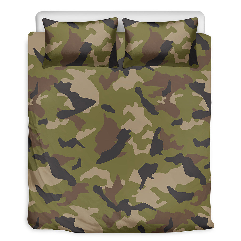 Desert Green Camouflage Print Duvet Cover Bedding Set