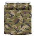 Desert Green Camouflage Print Duvet Cover Bedding Set