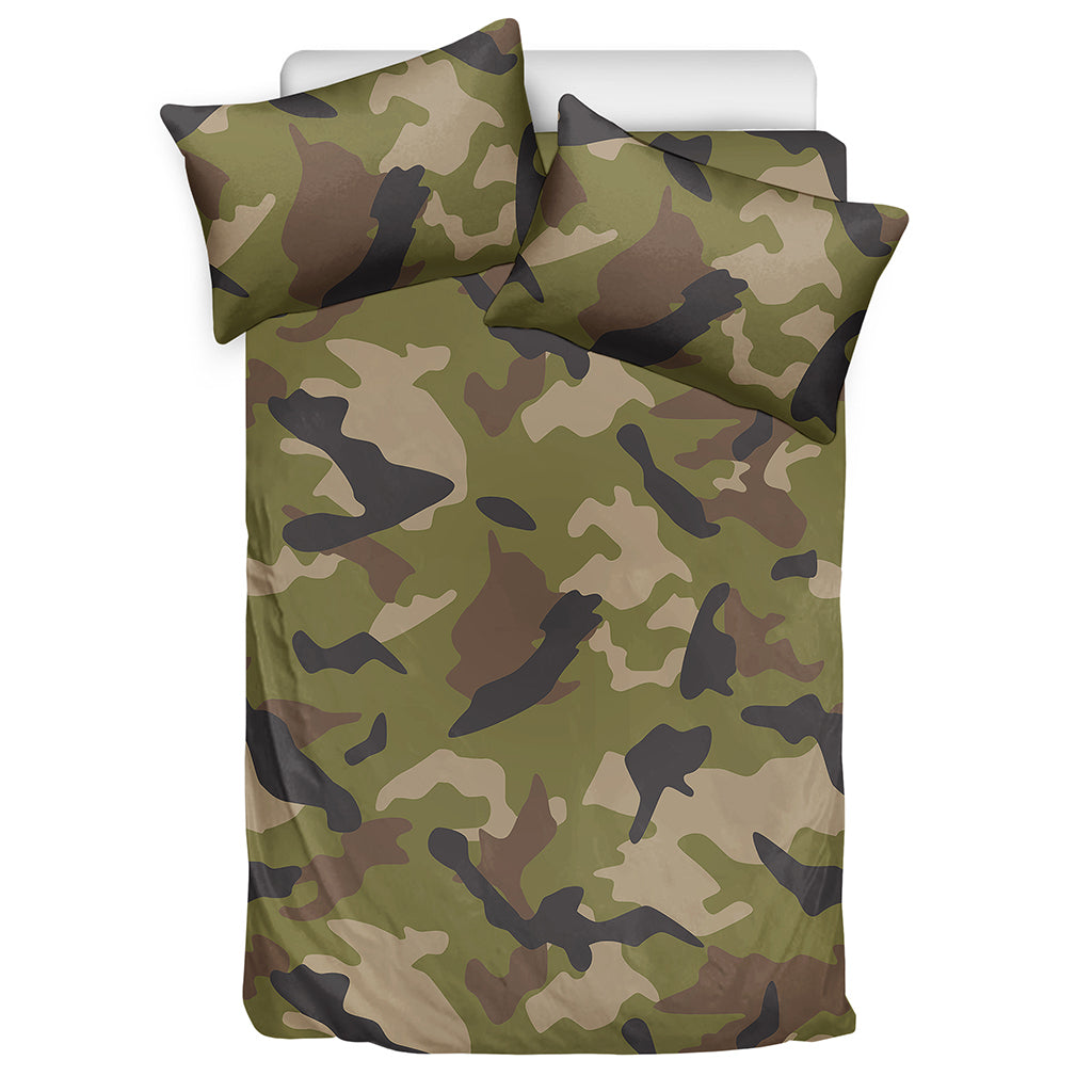 Desert Green Camouflage Print Duvet Cover Bedding Set