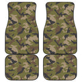 Desert Green Camouflage Print Front and Back Car Floor Mats