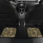Desert Green Camouflage Print Front and Back Car Floor Mats