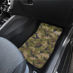 Desert Green Camouflage Print Front and Back Car Floor Mats