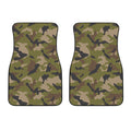 Desert Green Camouflage Print Front Car Floor Mats