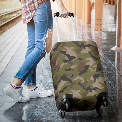 Desert Green Camouflage Print Luggage Cover GearFrost